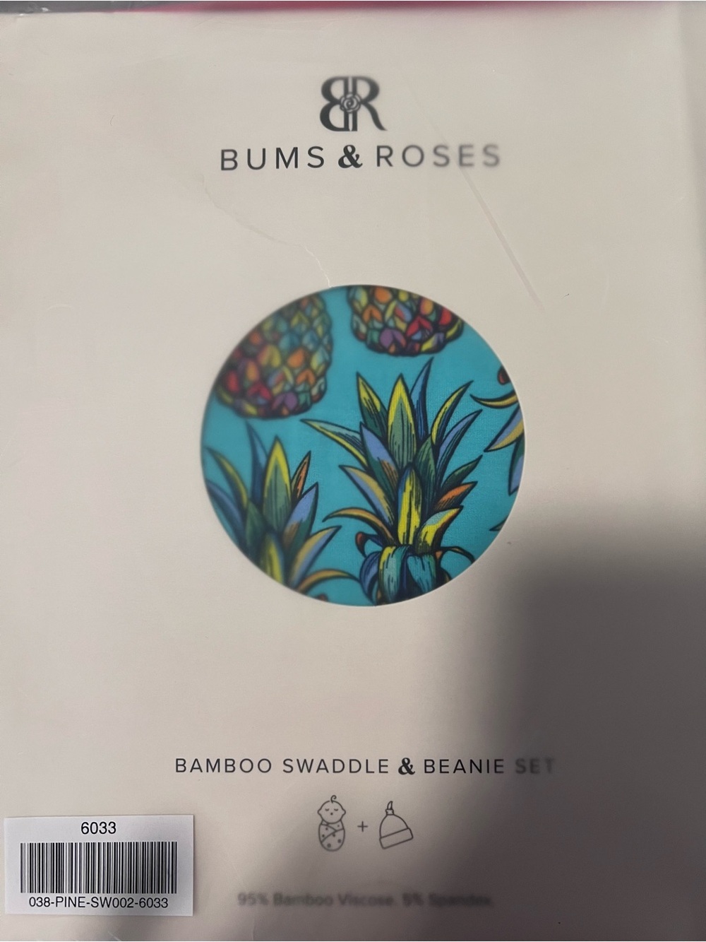 Bums And Roses Feelin’ Pine Bamboo Swaddle & Beanie Set